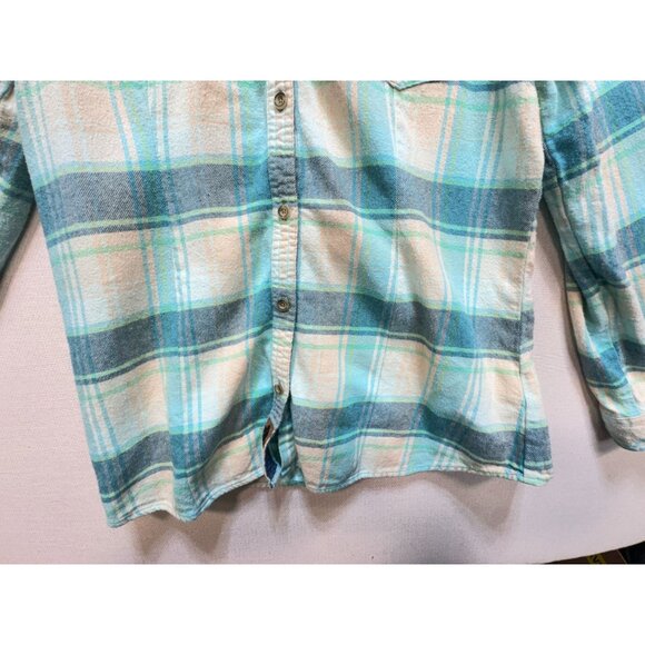 Legendary Whitetails Women’s Button Down Flannel Shirt Size MD Blue White Plaid - Picture 6 of 12
